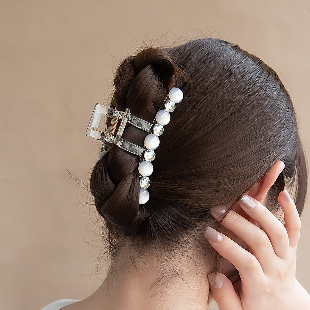 ヘアクリップ ビジュー カラー ストーン バンスクリップ – OSEWAYA