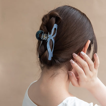 ヘアクリップ リボン カラー バンスクリップ