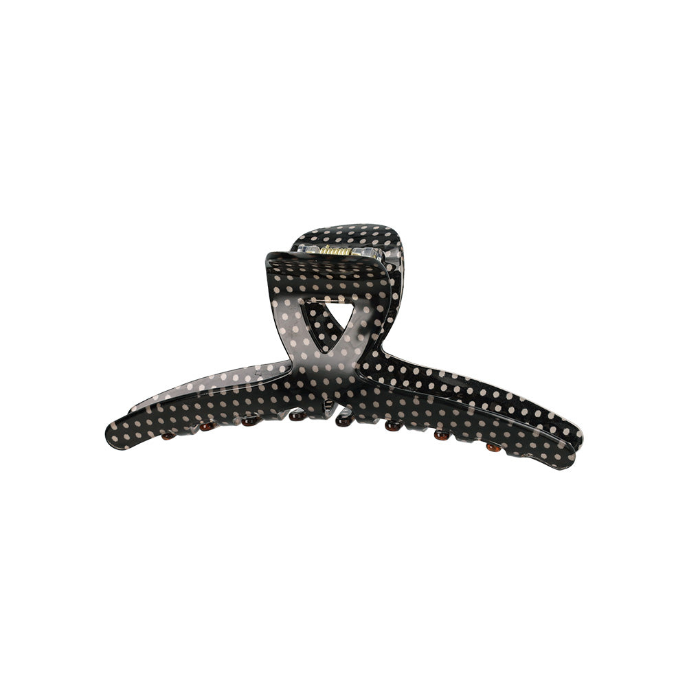 ヘアクリップ ピンドット ベーシックカラー ロール バンスクリップ