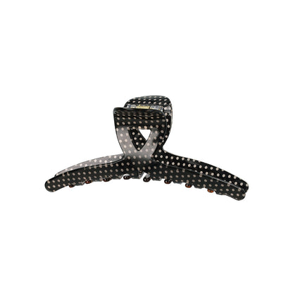 ヘアクリップ ピンドット ベーシックカラー ロール バンスクリップ