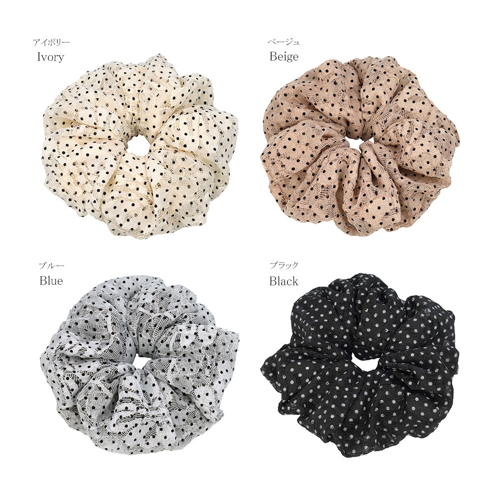 HEART TULLEストラップミュール ベージュ ドット柄 シュシュ レース ドット 柄 ボリューム – OSEWAYAオンラインストア