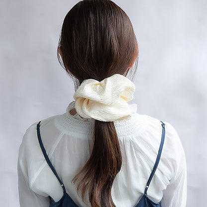 シュシュ プリーツ 無地 カラー