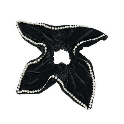 シュシュ ベロア パール スクエア形
