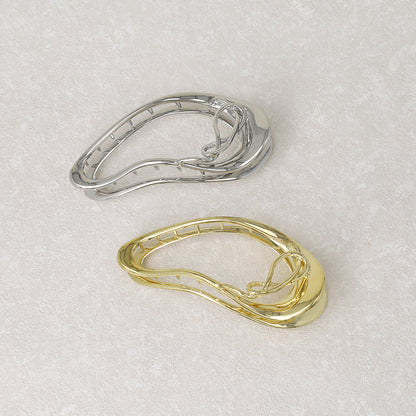 ヘアクリップ ニッケルフリー メタル フレーム ライン