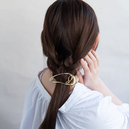 ヘアクリップ ニッケルフリー メタル フレーム ライン