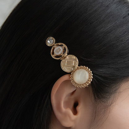 ヘアクリップ メタル ビジュー ストーン
