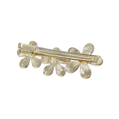 ヘアクリップ NOUVE. メニー ストーン パール フラワー サイドクリップ