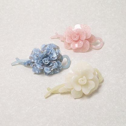 ヘアクリップ NOUVE. Jクリップ フラワー マーブル カラー