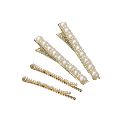 Classy ヘアクリップ メタル パール アメピン ４個セット