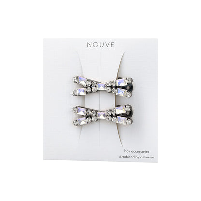ヘアクリップ NOUVE. ストーン クロス 2個セット