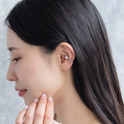 イヤーカフ ニッケルフリー メタル パール イヤリング 【片耳用】