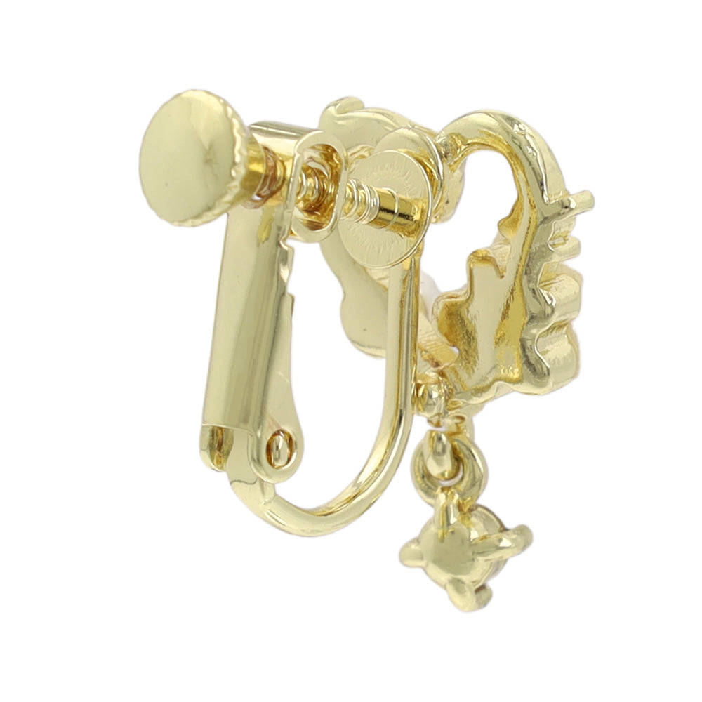 イヤリング ニッケルフリー ハート フラワー パール カラー ストーン ネジバネ式イヤリング