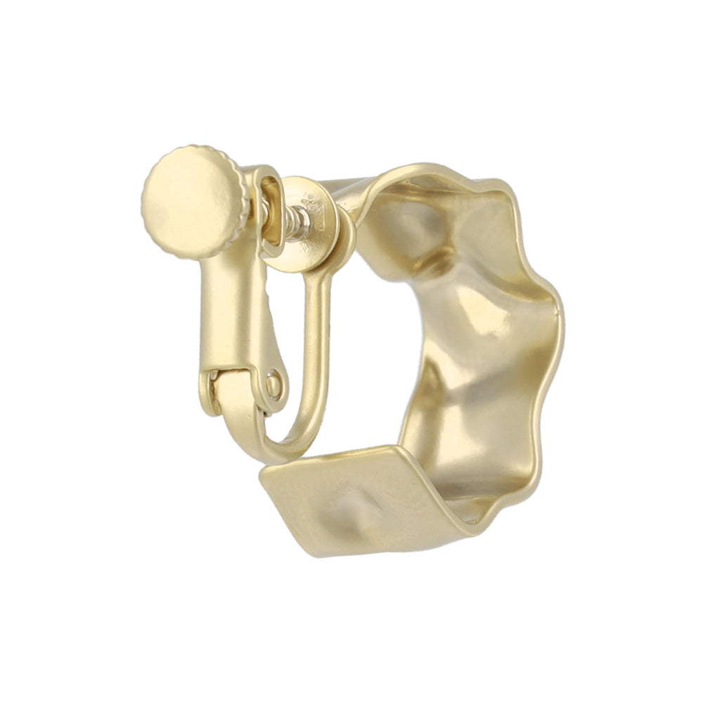 イヤリング ニッケルフリー sable gold メタル プレート ハンマー