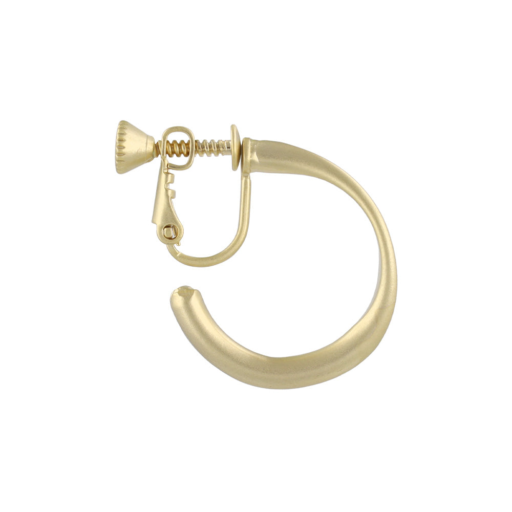 イヤリング ニッケルフリー sable gold メタル ハーフ 平打ち 丸甲 C型