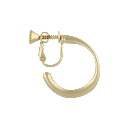 イヤリング ニッケルフリー sable gold メタル ハーフ 平打ち 丸甲 C型 ネジバネ式イヤリング