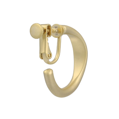 イヤリング ニッケルフリー sable gold メタル ハーフ 平打ち 丸甲 C型 ネジバネ式イヤリング