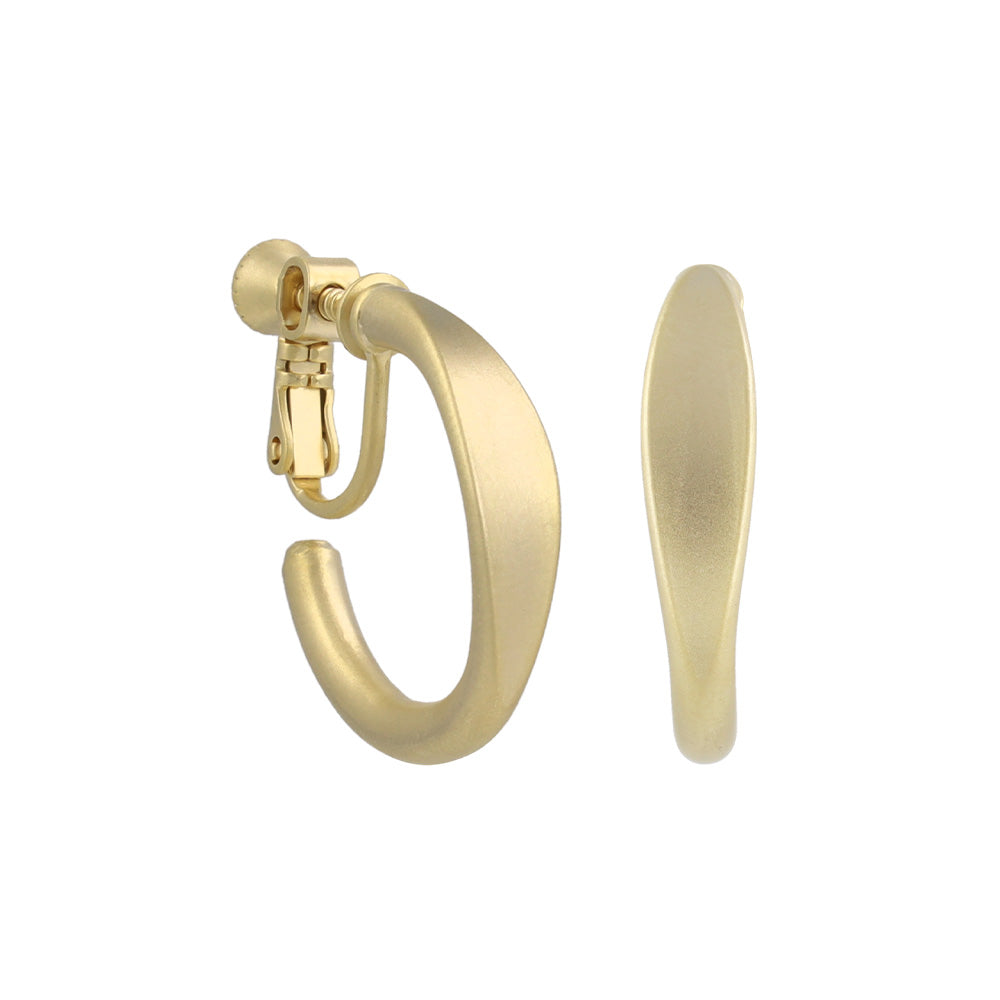 イヤリング ニッケルフリー sable gold メタル ハーフ 平打ち 丸甲 C型 ネジバネ式イヤリング