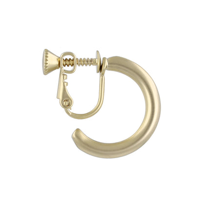 イヤリング ニッケルフリー sable gold メタル カーブ ライン C型 ネジバネ式イヤリング