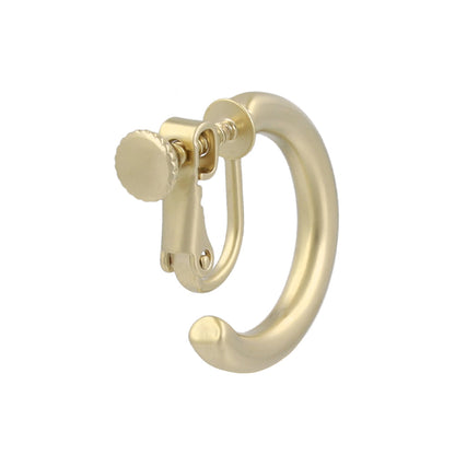 イヤリング ニッケルフリー sable gold メタル カーブ ライン C型 ネジバネ式イヤリング