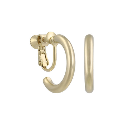 イヤリング ニッケルフリー sable gold メタル カーブ ライン C型 ネジバネ式イヤリング