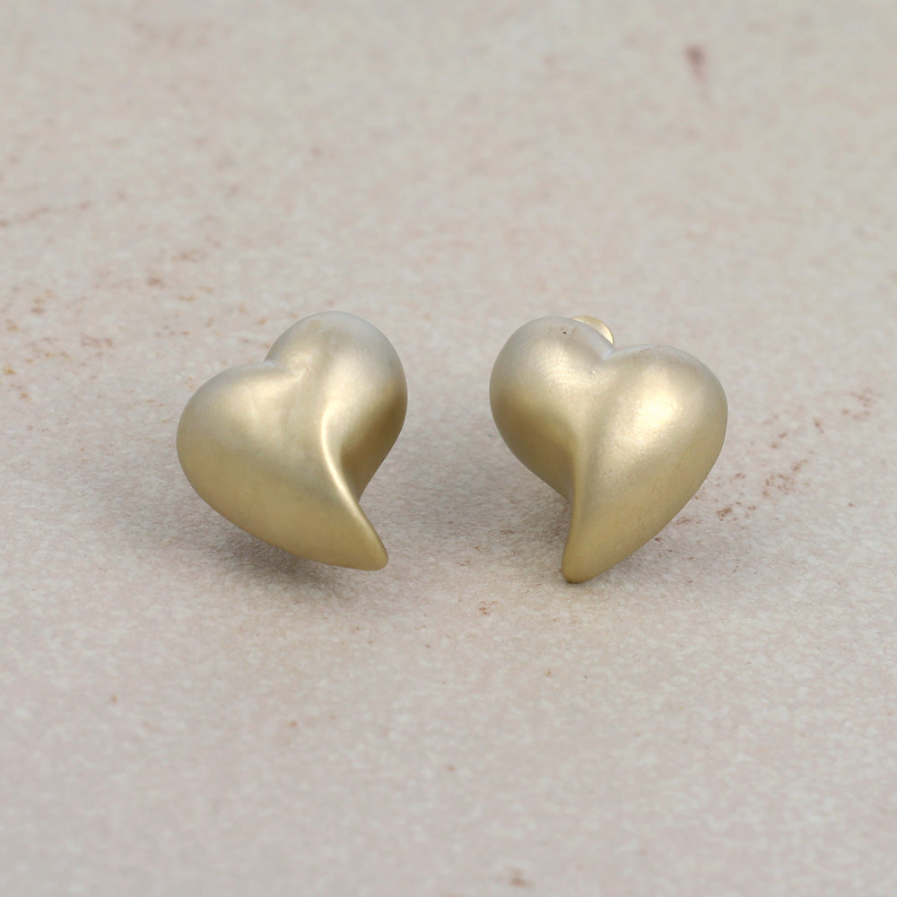 はたはた様お取置品 ネジバネ式イヤリング イヤリング ニッケルフリー sable gold メタル プランプ ハート