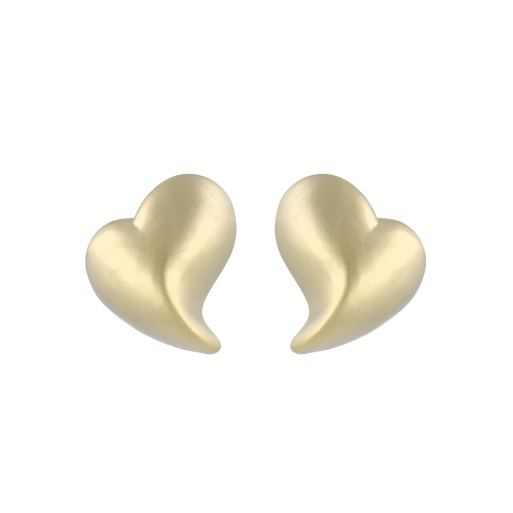 イヤリング ニッケルフリー sable gold メタル プランプ ハート ネジバネ式イヤリング