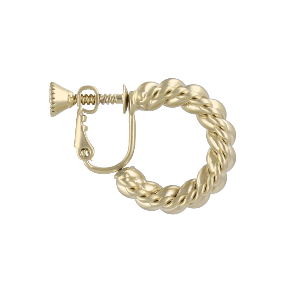 イヤリング ニッケルフリー sable gold メタル ツイスト チェーン C型 ネジバネ式イヤリング