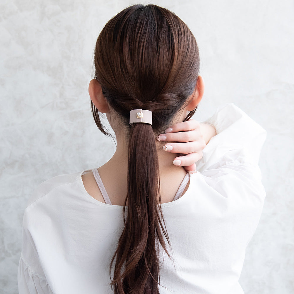 ヘアカフ スリムタイプ グログラン ビジュー クラップカフ