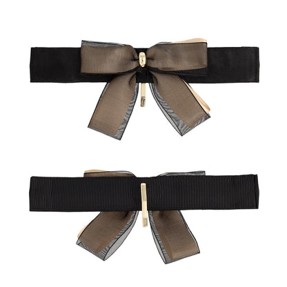 ヘアカフ クラップカフ スリムタイプ ダブル リボン シアー