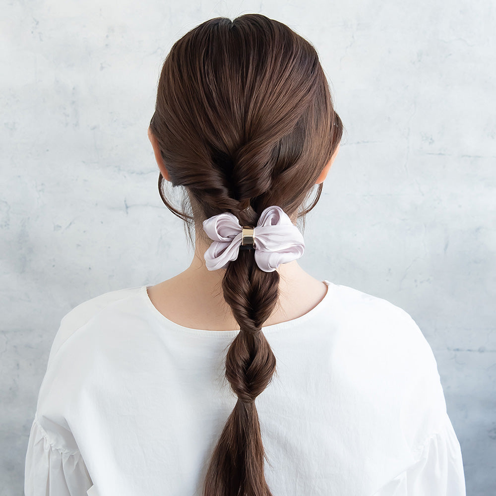 ヘアカフ クラップカフ ニッケルフリー リボン リング シュシュ風 スリムタイプ