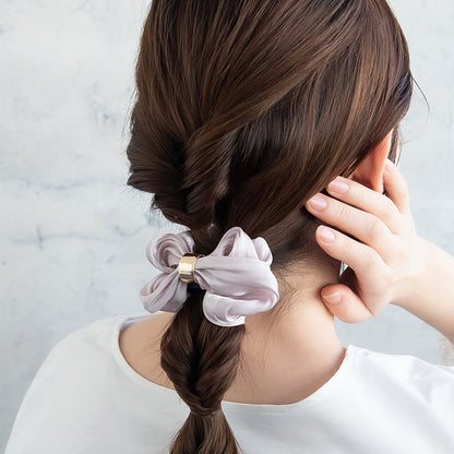 ヘアカフ クラップカフ ニッケルフリー リボン リング シュシュ風 スリムタイプ