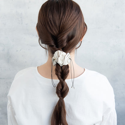 ヘアカフ クラップカフ ニッケルフリー ギャザー リボン ドロストシュシュ風