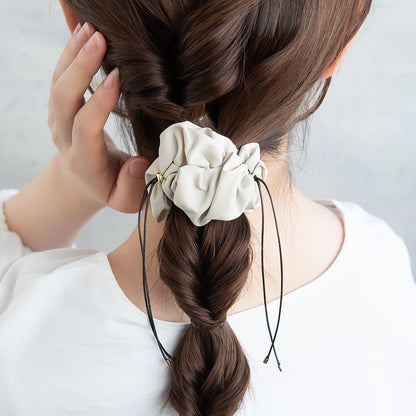 ヘアカフ クラップカフ ニッケルフリー ギャザー リボン ドロストシュシュ風