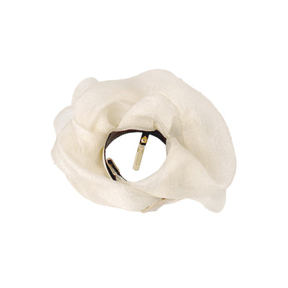 ヘアカフ クラップカフ ニッケルフリー パール ストーン シアー カラー シュシュ風