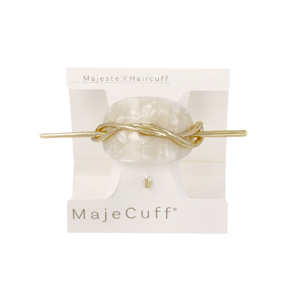 MajeCuff/マジェカフ マジェステみたいなヘアカフ メタル ウェーブライン マーブル オーバル