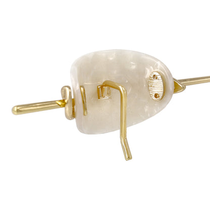 MajeCuff/マジェカフ マジェステみたいなヘアカフ メタル ウェーブライン マーブル オーバル