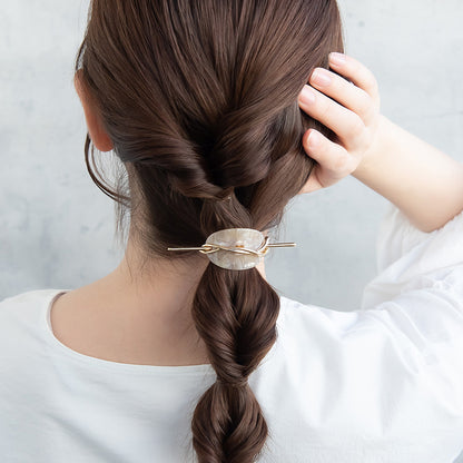 MajeCuff/マジェカフ マジェステみたいなヘアカフ メタル ウェーブライン マーブル オーバル