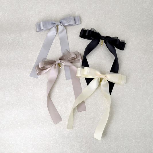 ヘアカフ サテン ロングリボン