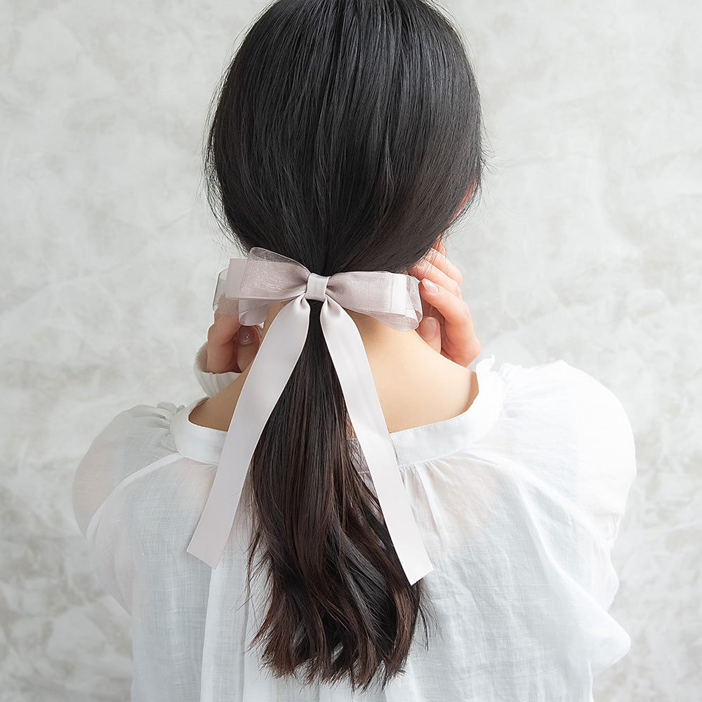 ヘアカフ サテン ロングリボン