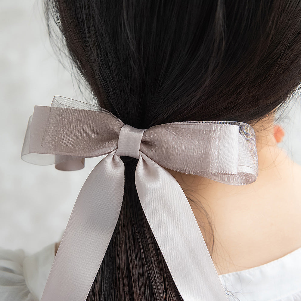ヘアカフ サテン ロングリボン