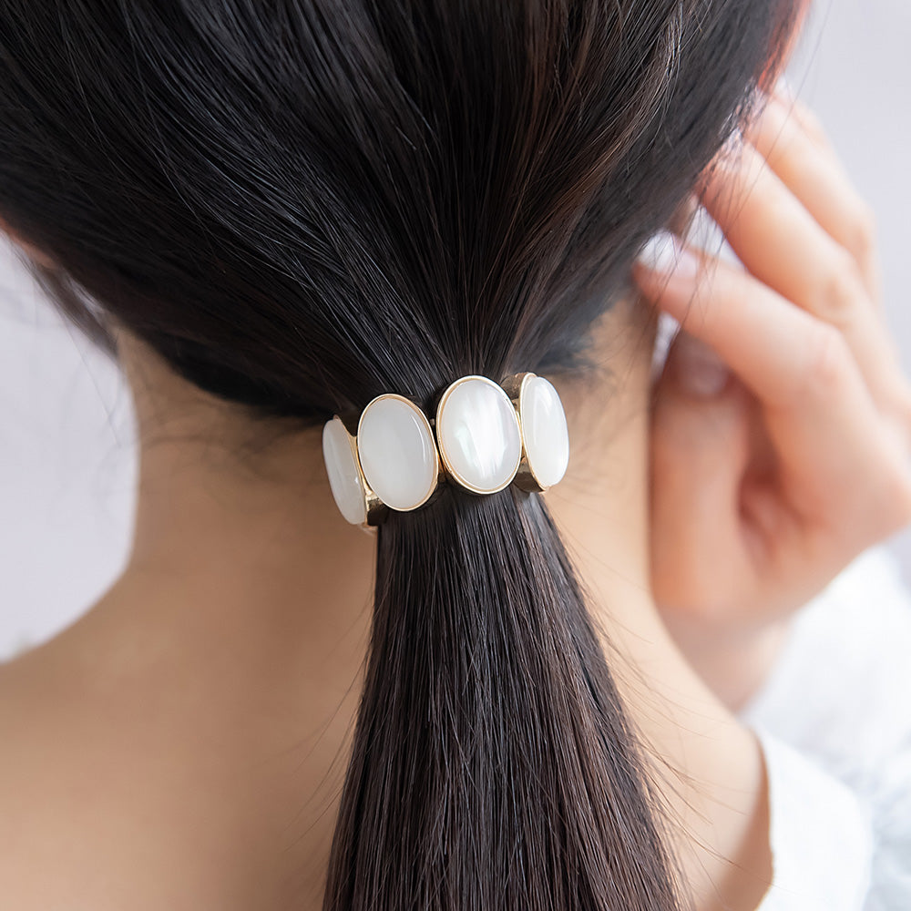 ヘアカフ ニッケルフリー オーバル マーブルカラー ミニヘアリエル