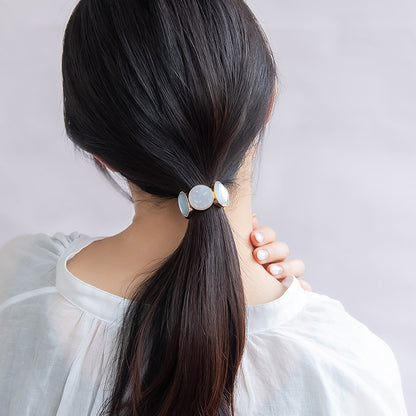 ヘアカフ ニッケルフリー サークル オーバル マーブルカラー ミニヘアリエル