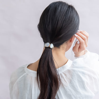 ヘアカフ ニッケルフリー サークル オーバル マーブルカラー ミニヘアリエル