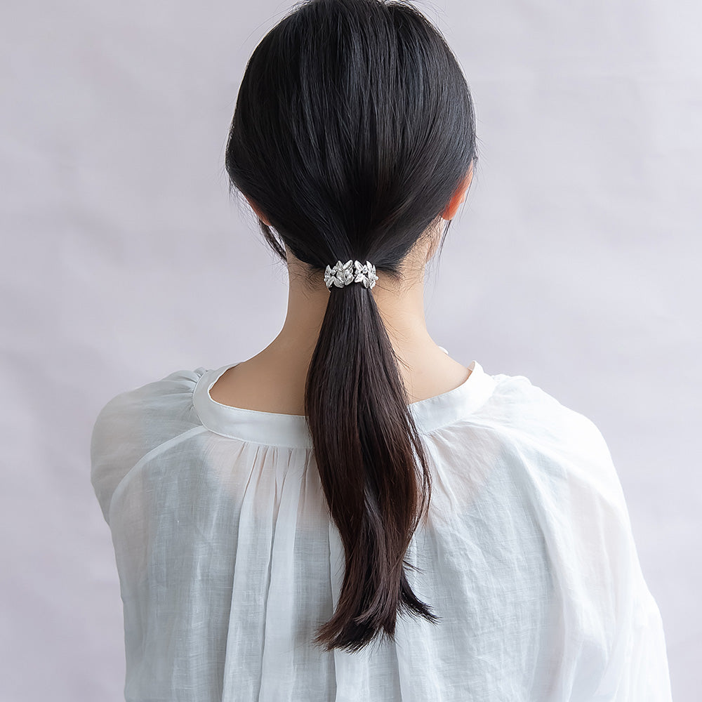 ヘアカフ ニッケルフリー メタル リーフ パール ミニヘアリエル