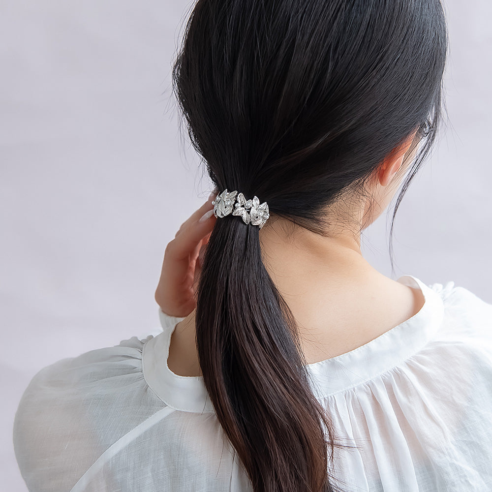 ヘアカフ ニッケルフリー メタル リーフ パール ミニヘアリエル