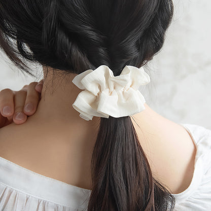 ヘアカフ ギャザー フリル シュシュ風 ワイヤーカフ
