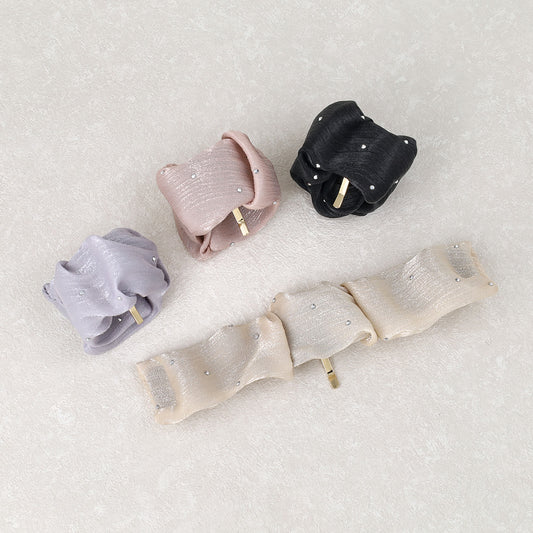 ヘアカフ クラップカフ パステルカラー ピンドット