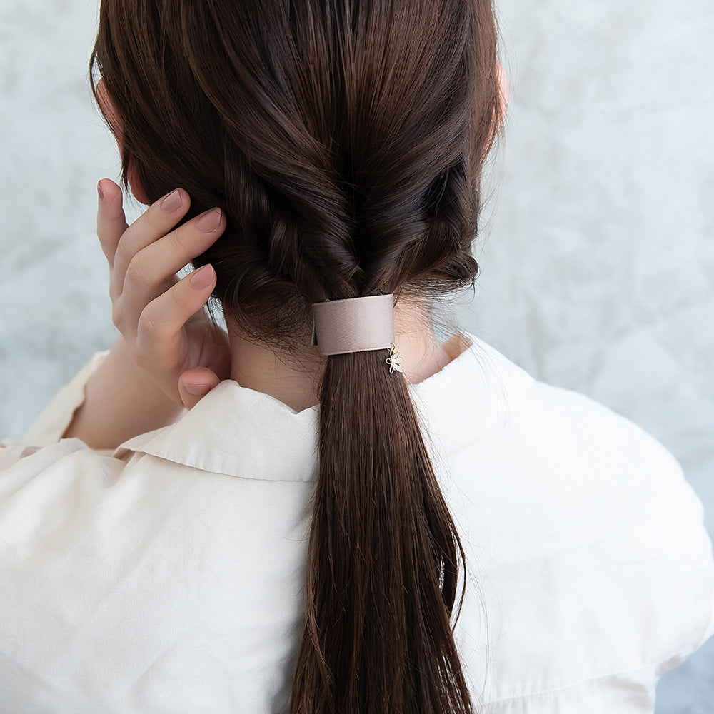 ヘアカフ クラップカフ スリムタイプ ワイヤー フラワー チャーム カラー