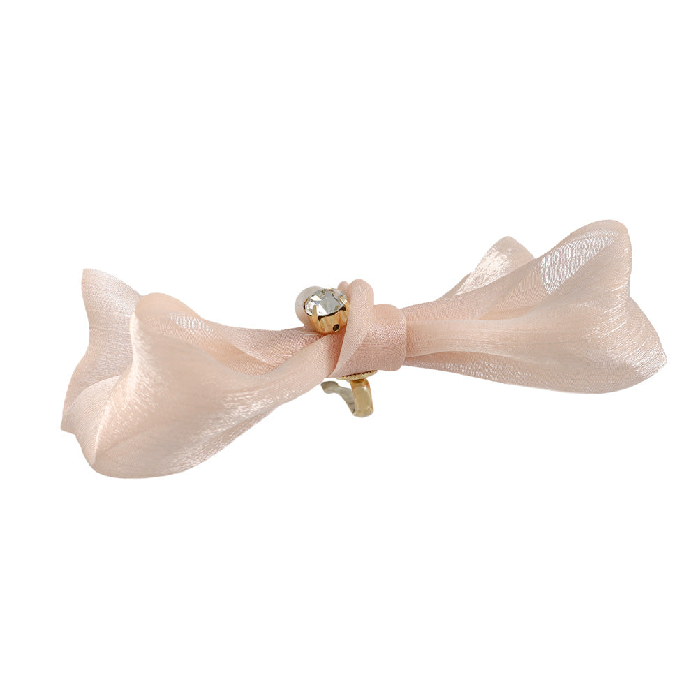 ヘアカフ シアー シマー リボン パール ストーン