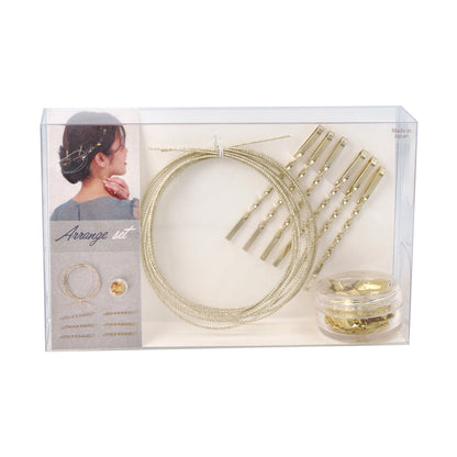 ヘアアレンジセット 9点入り（ヘアピン/金箔・銀箔：ケース入り/水引）